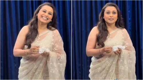 ✨ Rani Mukerji Radiates Elegance in White Organza Saree at 30-Year Celebration #RaniMukerji #RedCarpetStyle