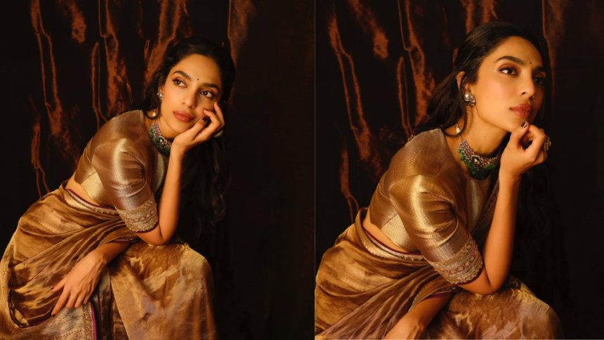 Sobhita Dhulipala’s Regal New Year Saree Look in Manish Malhotra’s Zari Weave